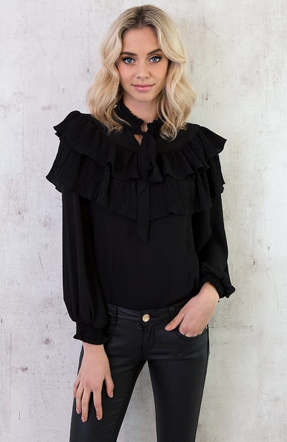 Mademoiselle Blouse Zwart – shoparchief, foto 2