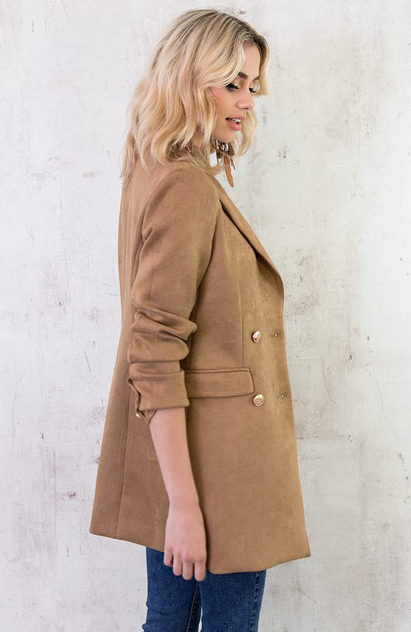 Suede Blazer Exclusive Camel – shoparchief, foto 5