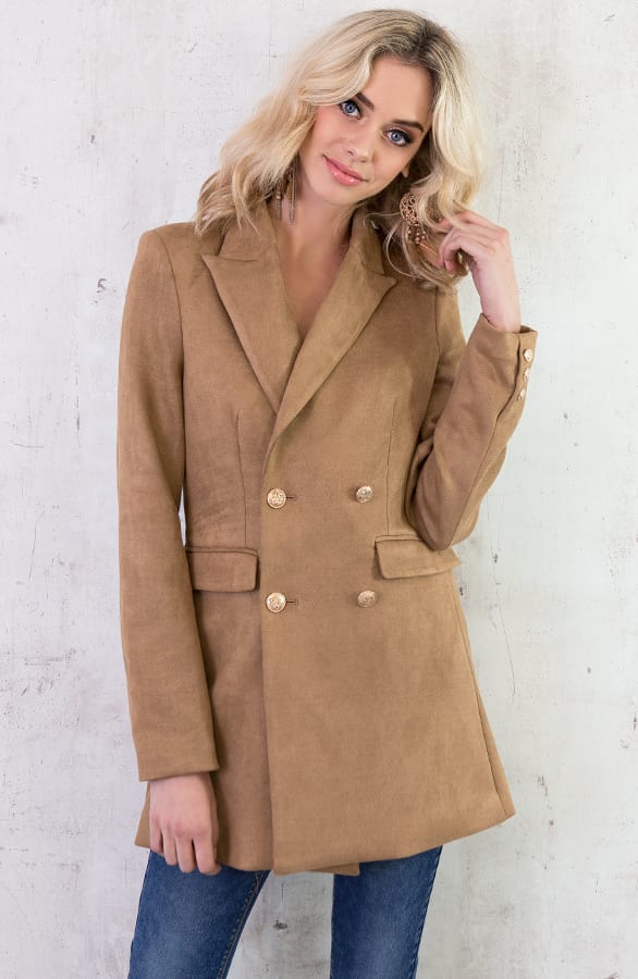 Suede Blazer Exclusive Camel – shoparchief, foto 6