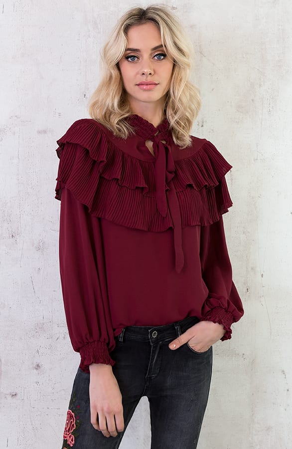 Mademoiselle Blouse Bordeaux – shoparchief, foto 2