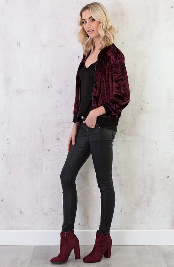 Suede Strik Boots Bordeaux – shoparchief, foto 7