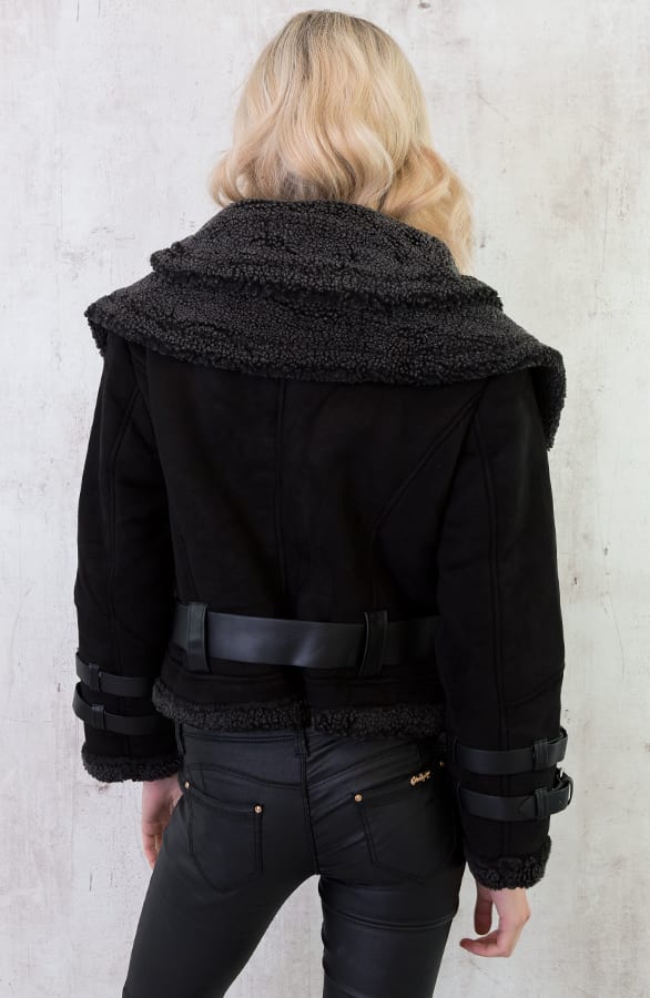 Lammy Coat Winter Zwart – shoparchief, foto 7