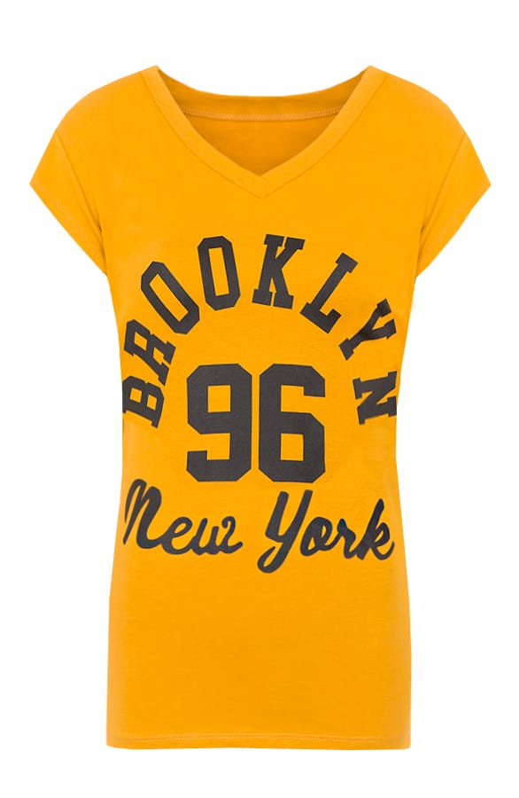Brooklyn It shirt Okergeel – shoparchief, foto 1