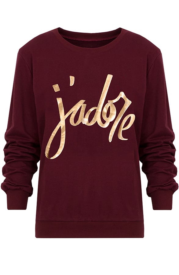 J'Adore Trui Bordeaux – shoparchief, foto 1