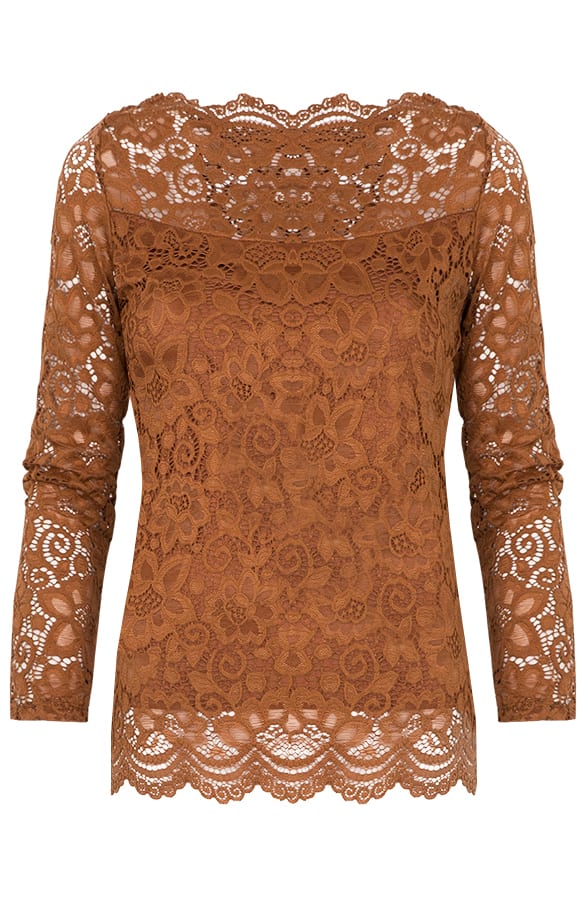 Kanten Sleeve Deluxe Cognac – shoparchief, foto 1