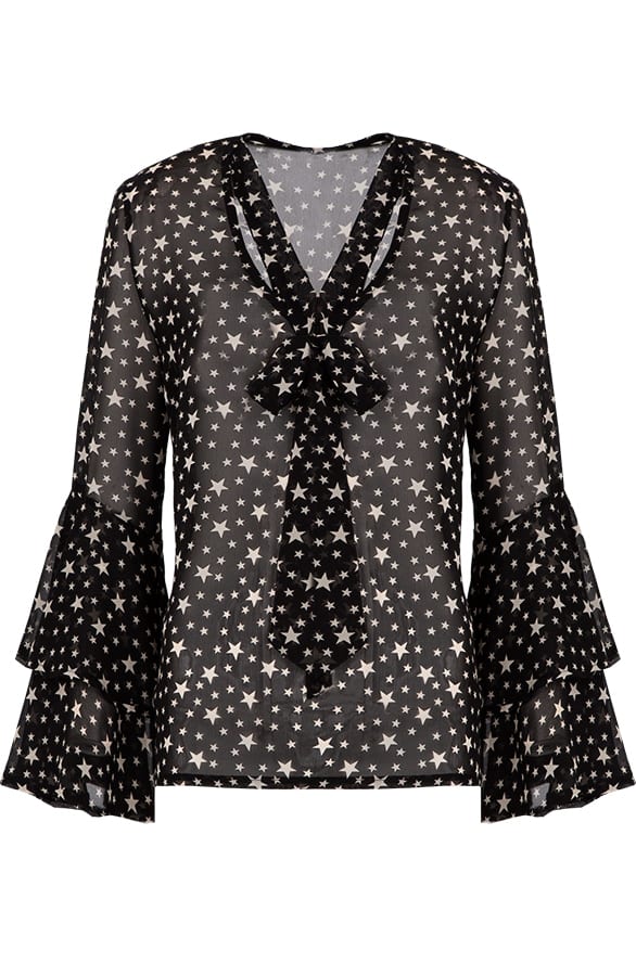 Sterren Blouse Zwart Exclusive – shoparchief, foto 1