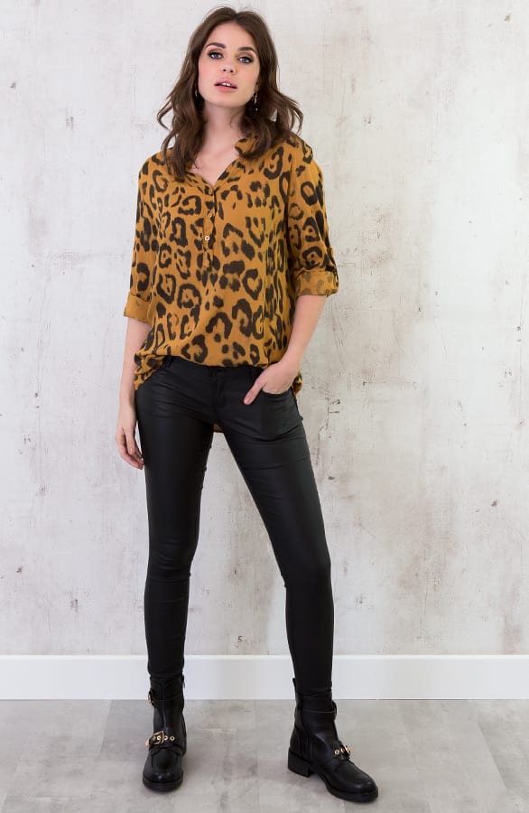 Panter Blouse Okergeel – shoparchief, foto 3