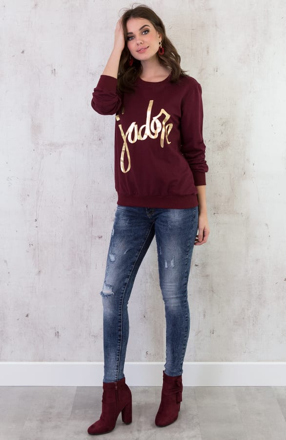 J'Adore Trui Bordeaux – shoparchief, foto 3