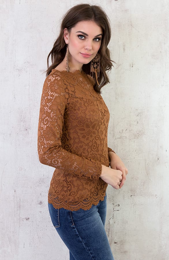 Kanten Sleeve Deluxe Cognac – shoparchief, foto 3