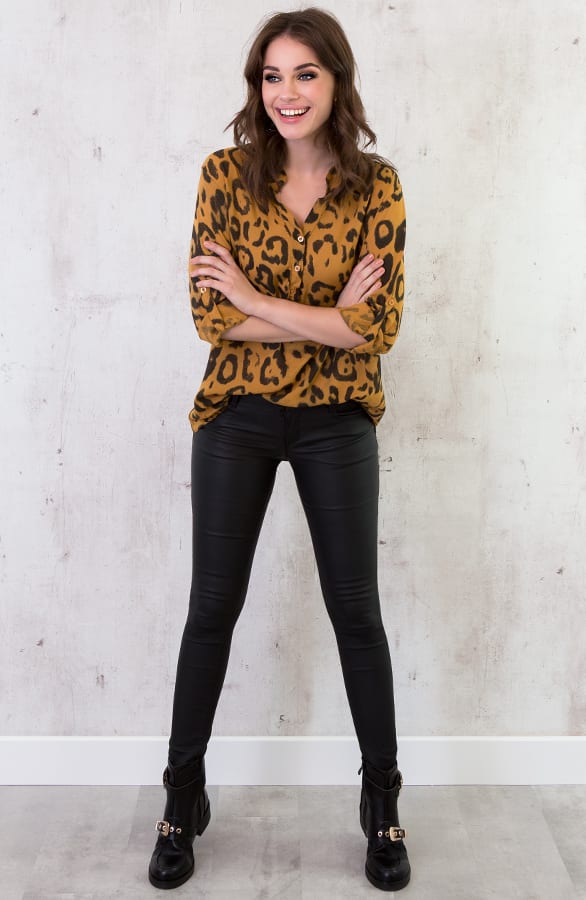 Panter Blouse Okergeel – shoparchief, foto 6