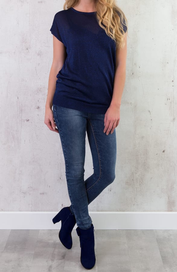 Studs Glitter Top Kobalt – shoparchief, foto 4