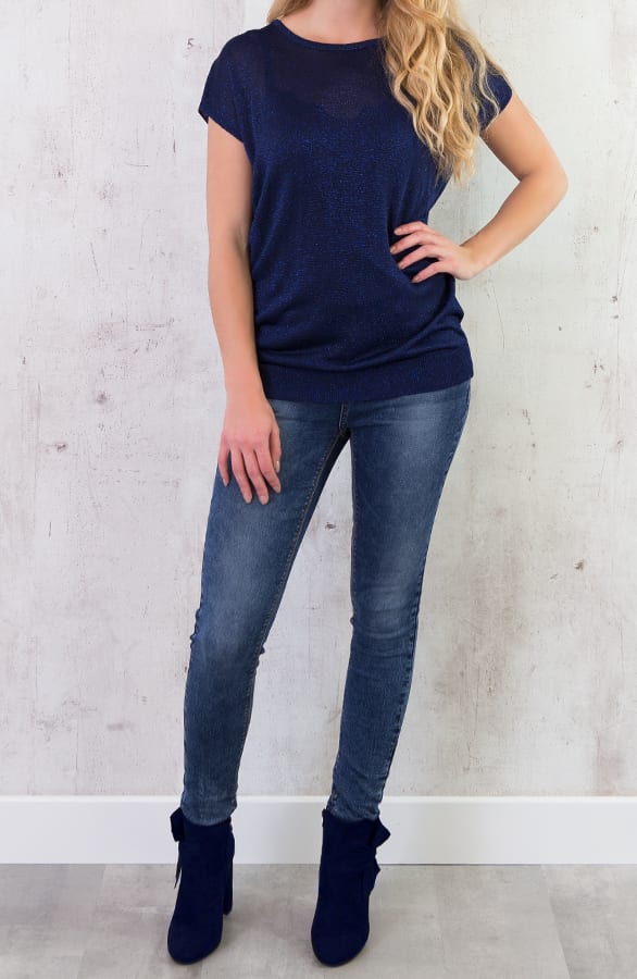 Studs Glitter Top Kobalt – shoparchief, foto 3
