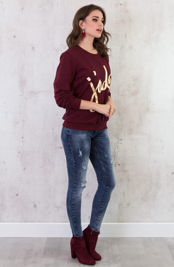 J'Adore Trui Bordeaux – shoparchief, foto 4
