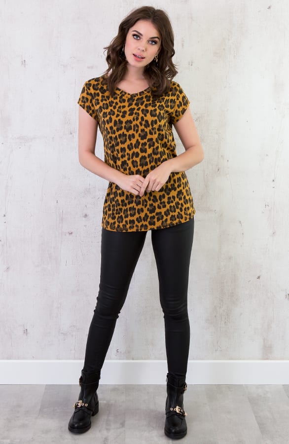 Panterprint Top Okergeel – shoparchief, foto 4