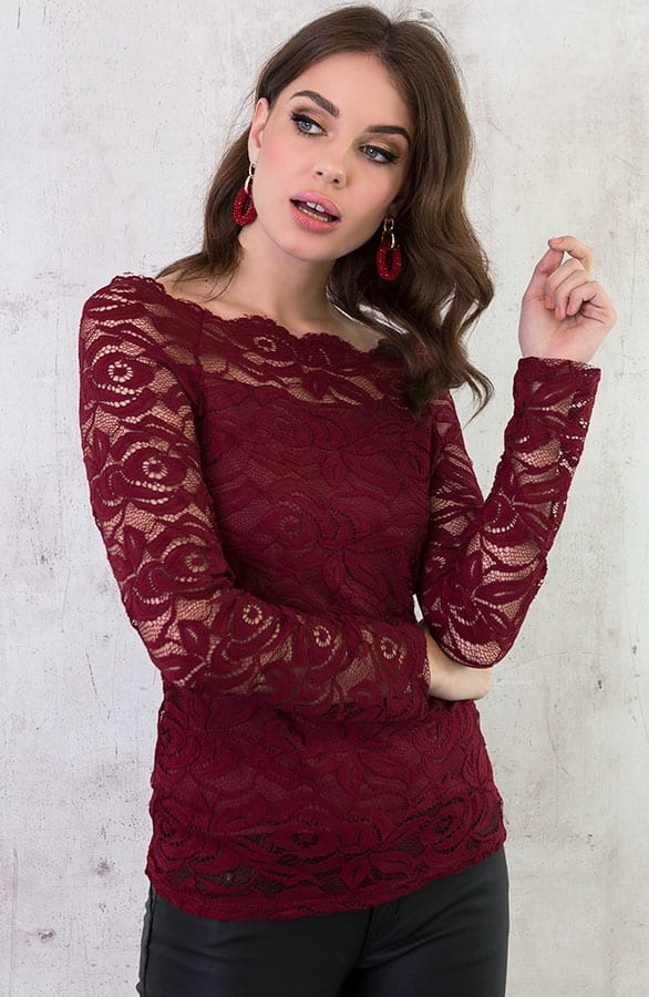 Kanten Sleeve Deluxe Bordeaux – shoparchief, foto 3