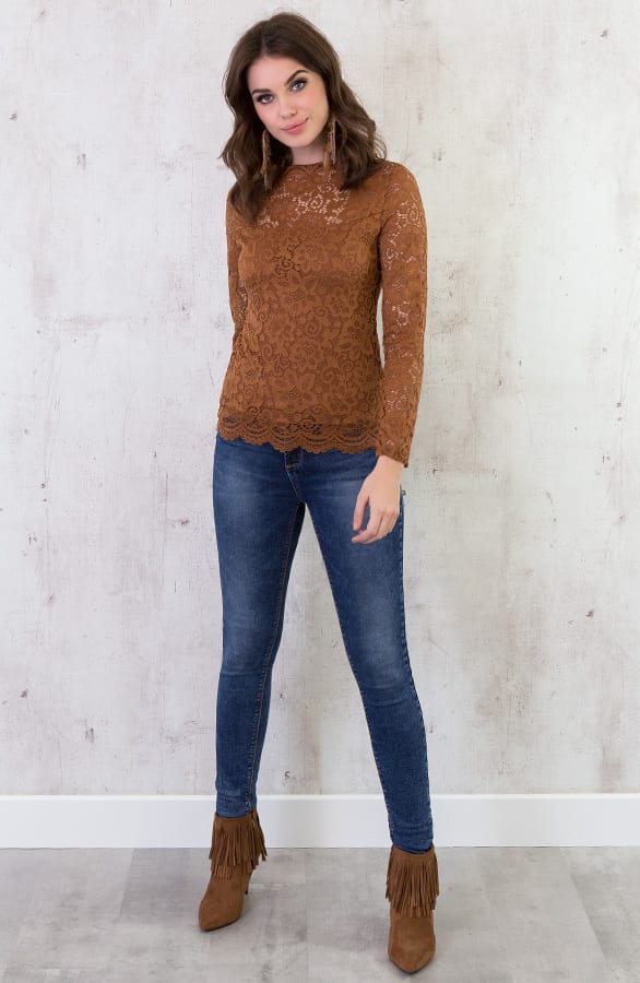 Kanten Sleeve Deluxe Cognac – shoparchief, foto 4