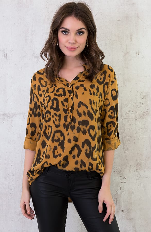Panter Blouse Okergeel – shoparchief, foto 1