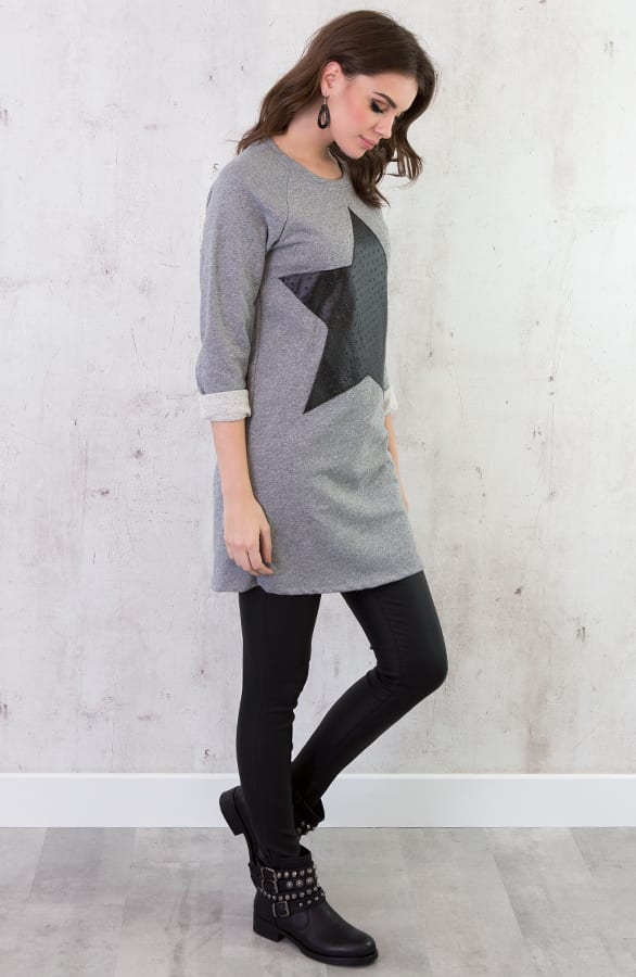 Leather Star Dress – shoparchief, foto 3