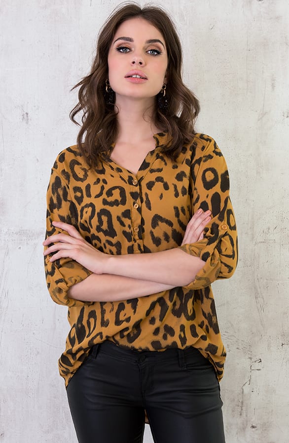 Panter Blouse Okergeel – shoparchief, foto 5