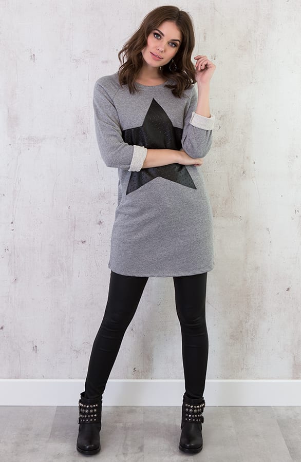 Leather Star Dress – shoparchief, foto 4