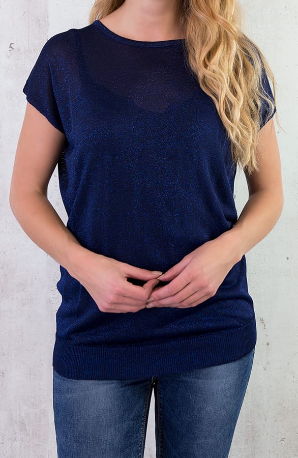 Studs Glitter Top Kobalt – shoparchief, foto 2