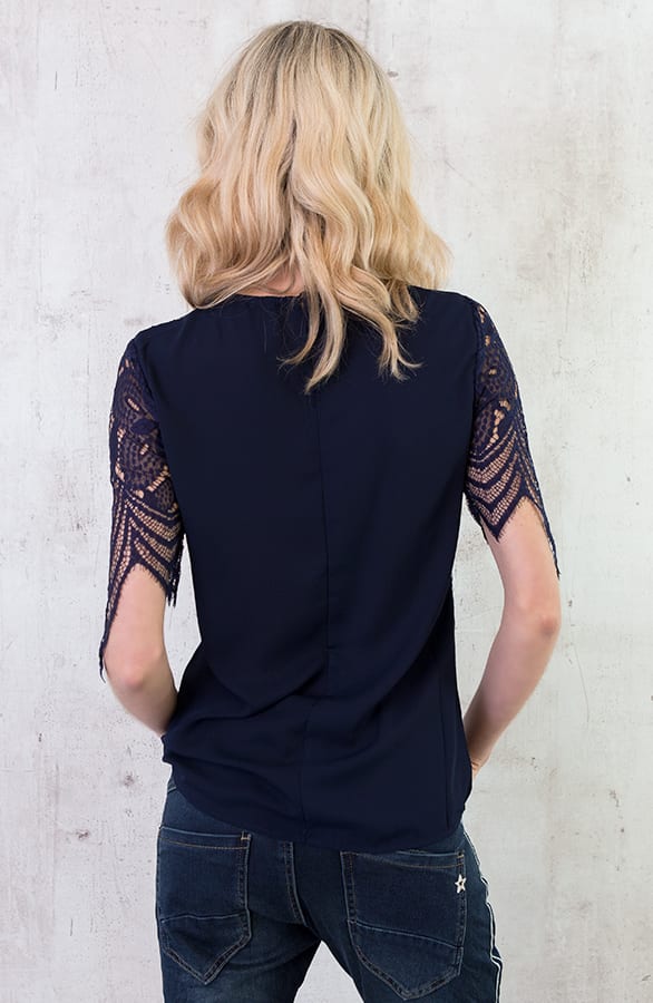 Kanten Zigzag Top Marine – shoparchief, foto 6