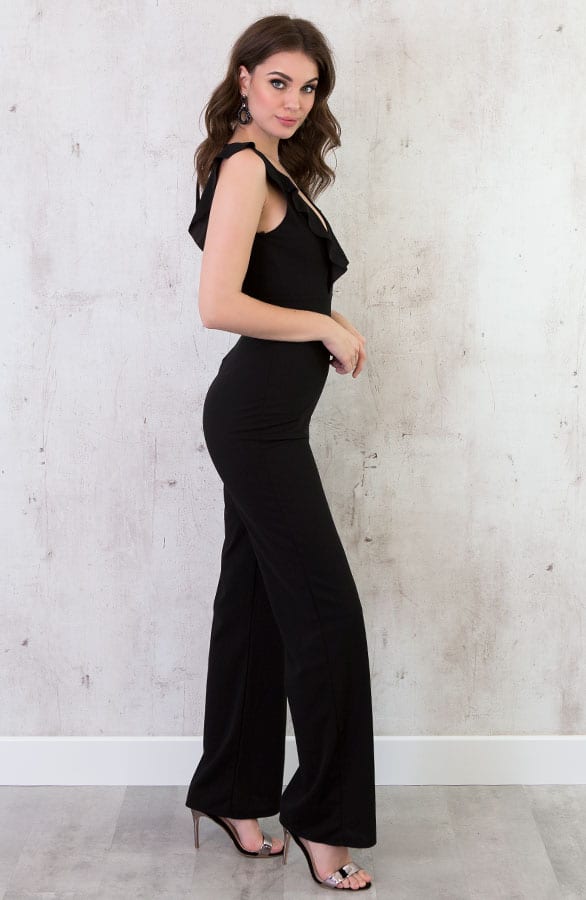 Jumpsuit Ruches Deluxe Zwart – shoparchief, foto 5