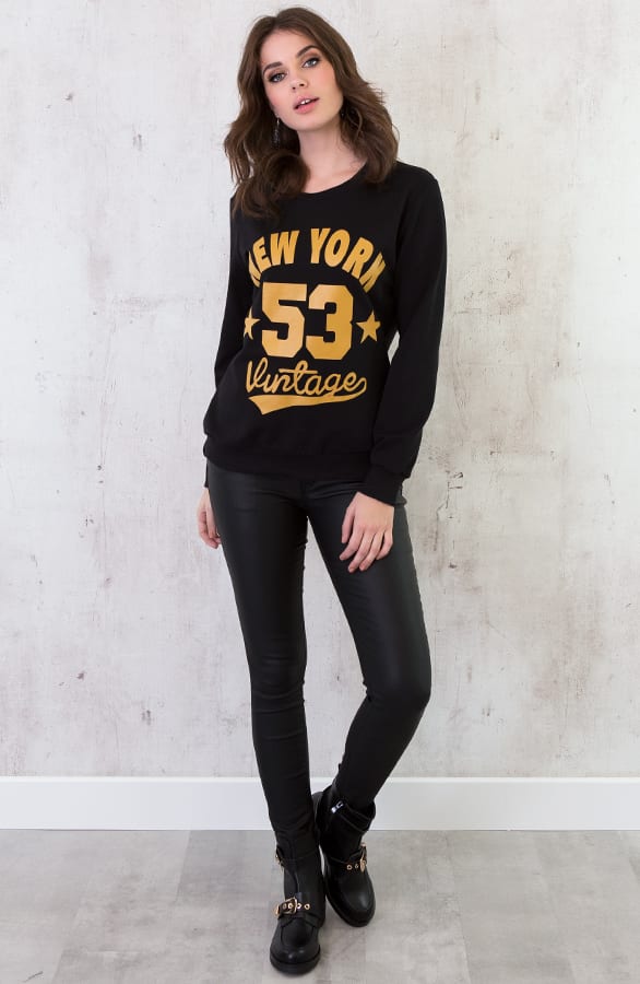 New York Trui Zwart – shoparchief, foto 3