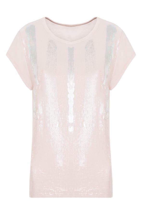 Metallic Pailletten Top Roze – shoparchief, foto 1