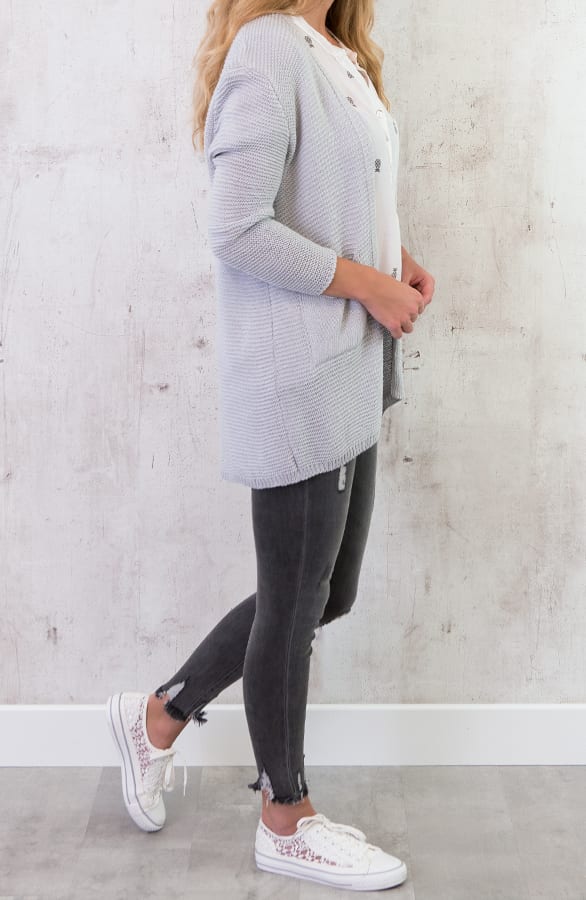 Gehaakt Pocket Vest Grijs – shoparchief, foto 3