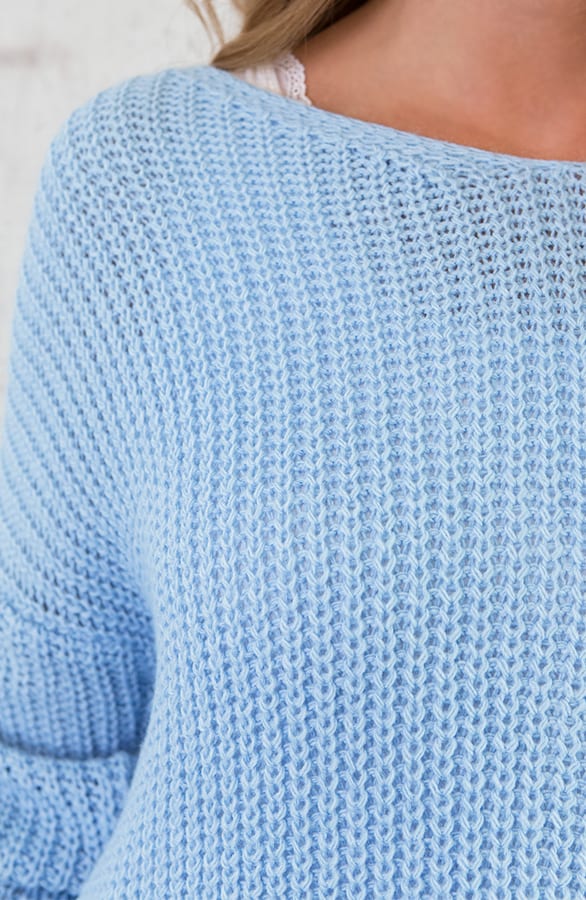 Twisted Gebreide Trui Blauw – shoparchief, foto 6