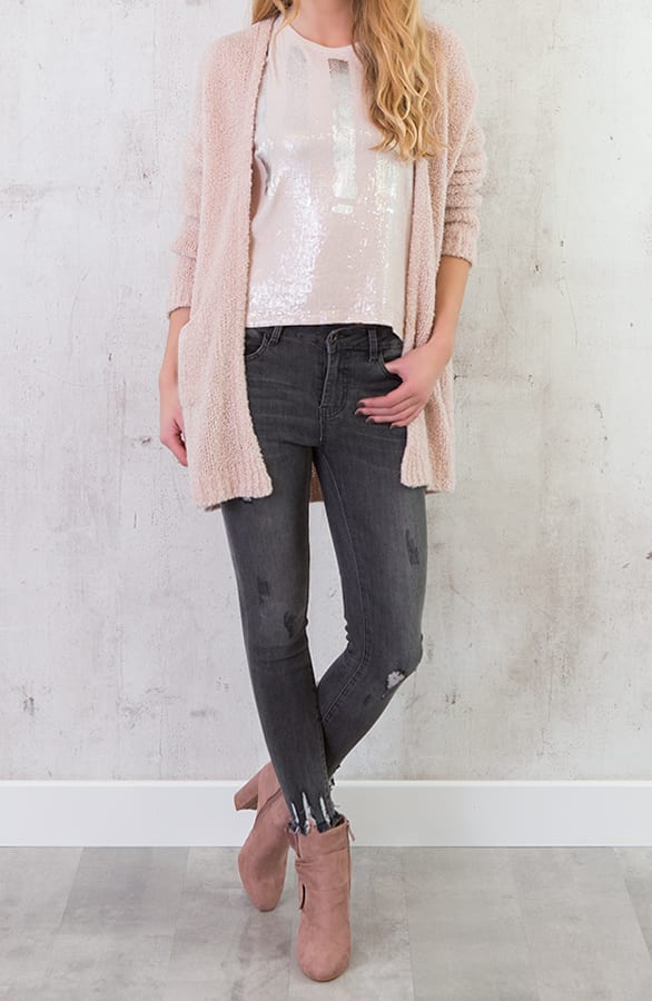 Metallic Pailletten Top Roze – shoparchief, foto 3