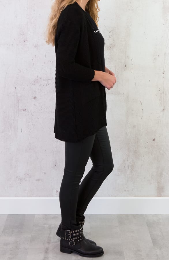 Gehaakt Pocket Vest Zwart – shoparchief, foto 4