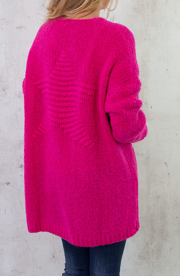 Oversized Ster Vest Fuchsia – shoparchief, foto 3