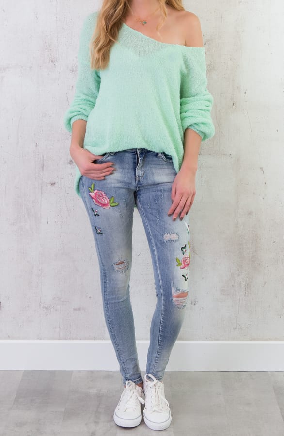 Fluffy Oversized Trui Mint – shoparchief, foto 4