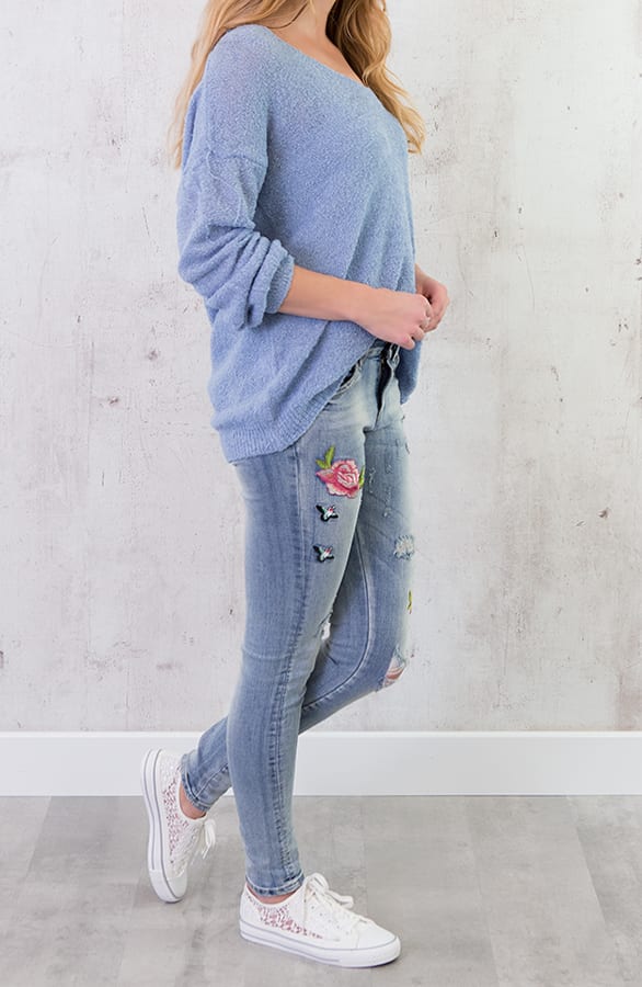 Fluffy Oversized Trui Babyblauw – shoparchief, foto 4