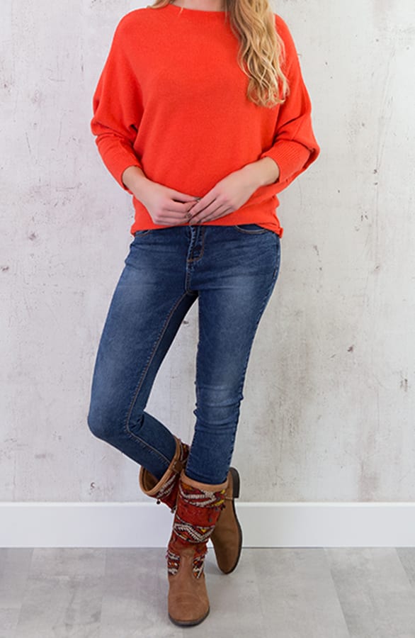 Oversized Soft Trui Oranje – shoparchief, foto 6