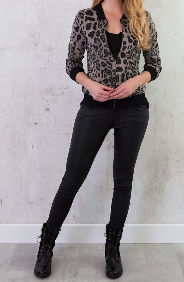 Leopard Bomber Jacket Taupe – shoparchief, foto 7