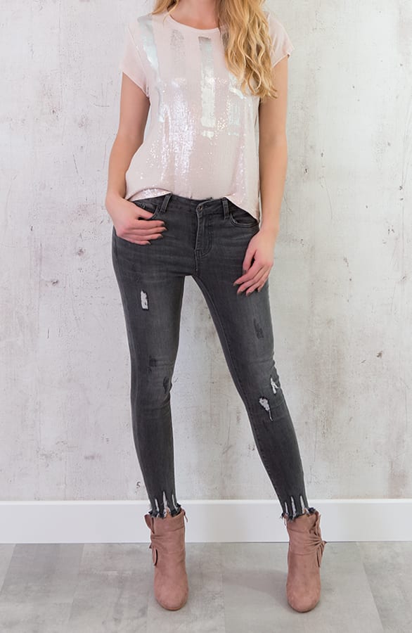 Metallic Pailletten Top Roze – shoparchief, foto 4