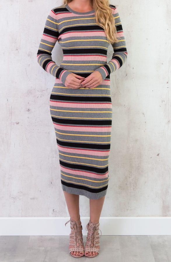Gestreepte Stretch Jurk – shoparchief, foto 6