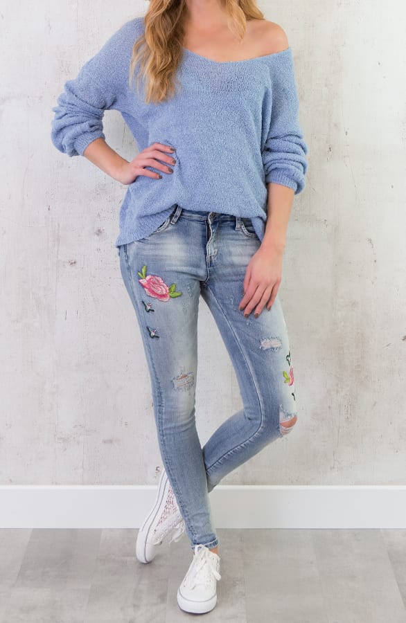 Fluffy Oversized Trui Babyblauw – shoparchief, foto 3