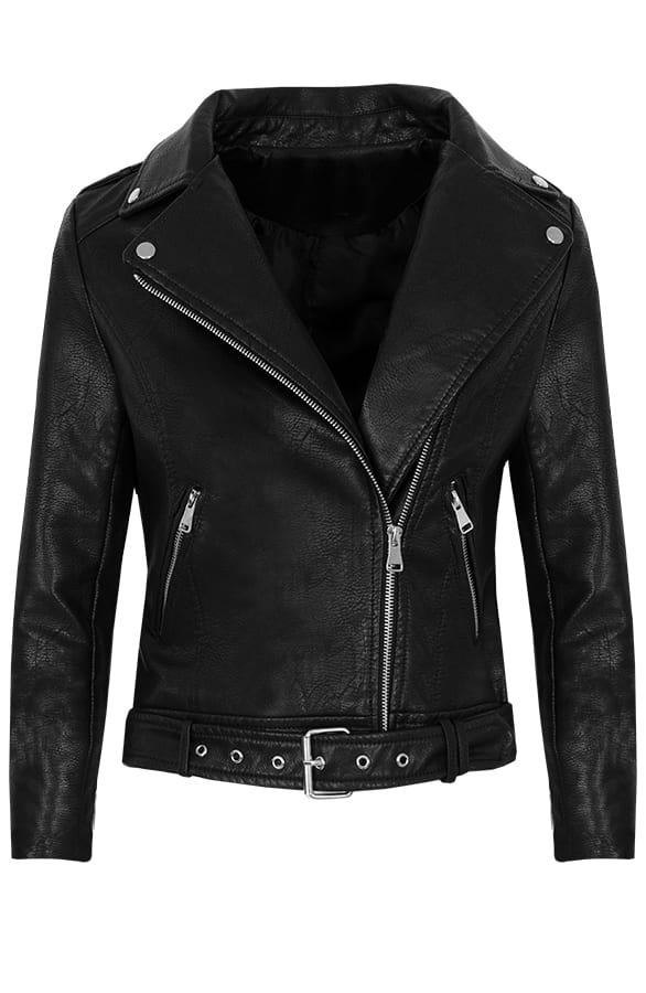 Biker Jacket Zwart – shoparchief, foto 1