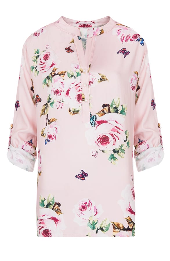 Bloemen Parel Blouse Roze – shoparchief, foto 1
