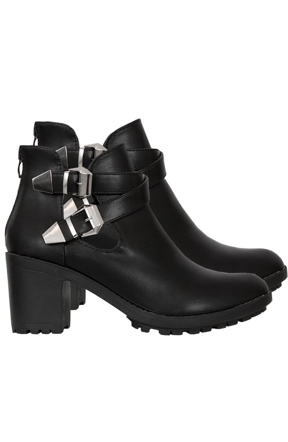 Chelsea Buckle Boots Zwart – shoparchief, foto 1