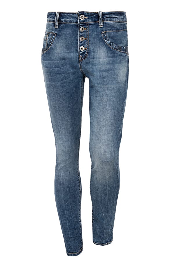 Chino Pailletten spijkerbroek – shoparchief, foto 1