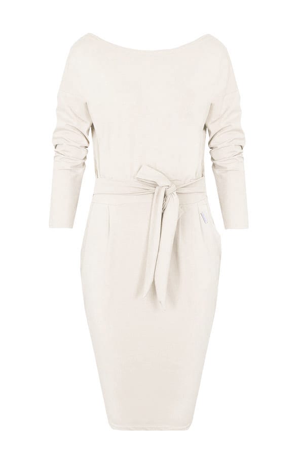 Femme Fatale Jurk Lang Creme – shoparchief, foto 1