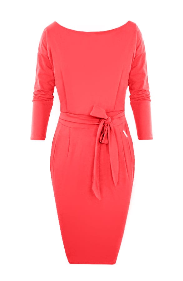 Femme Fatale Jurk Lang Koraal – shoparchief, foto 1