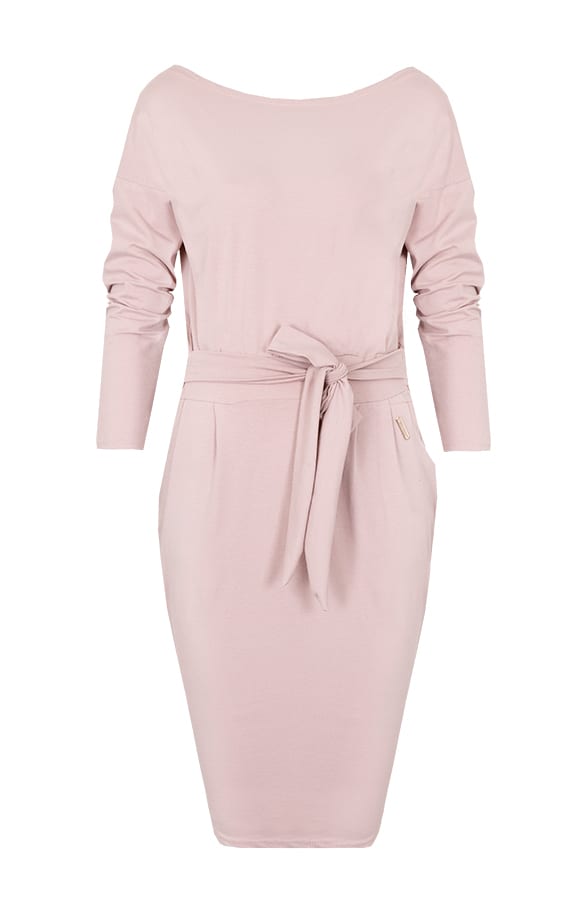 Femme Fatale Jurk Lang Roze – shoparchief, foto 1