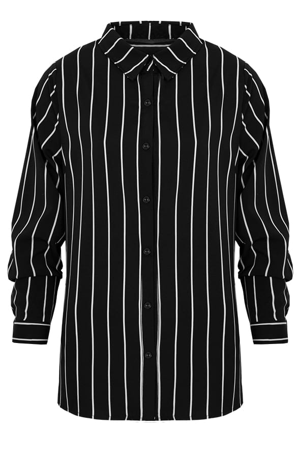 Gestreepte Blouse Zwart Wit – shoparchief, foto 1