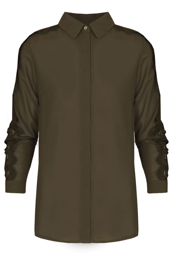 Kanten Blouse Deluxe Groen – shoparchief, foto 1